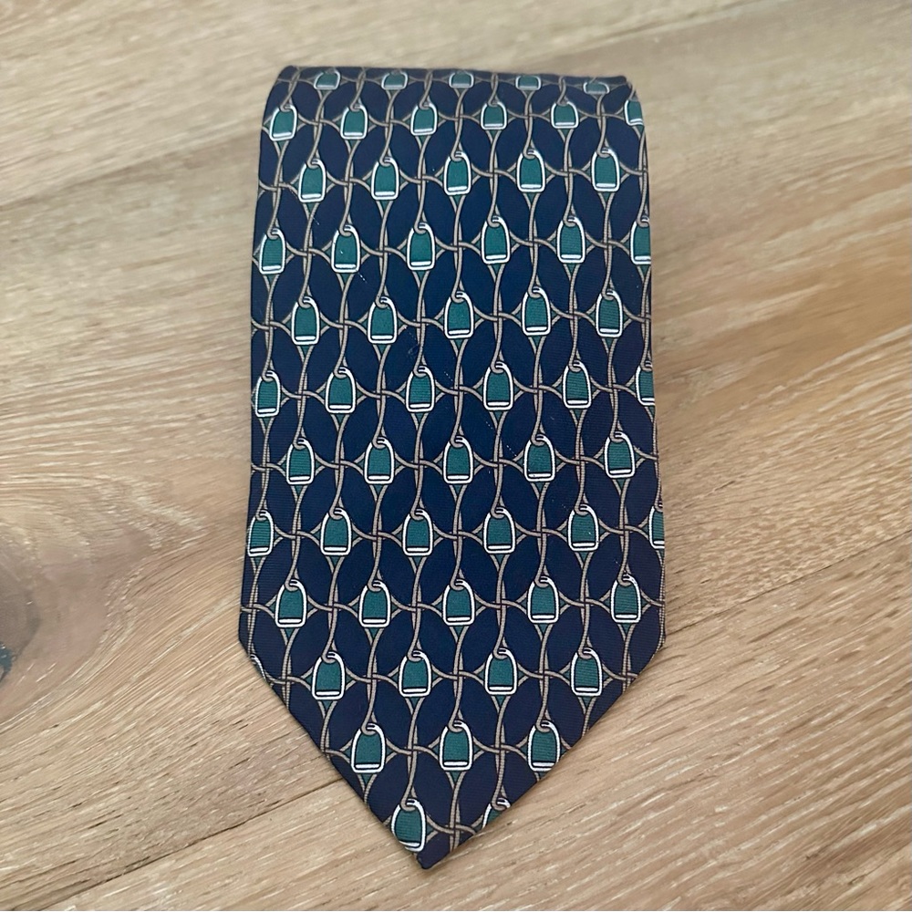 Vintage 80s Equestrian Gucci Tie